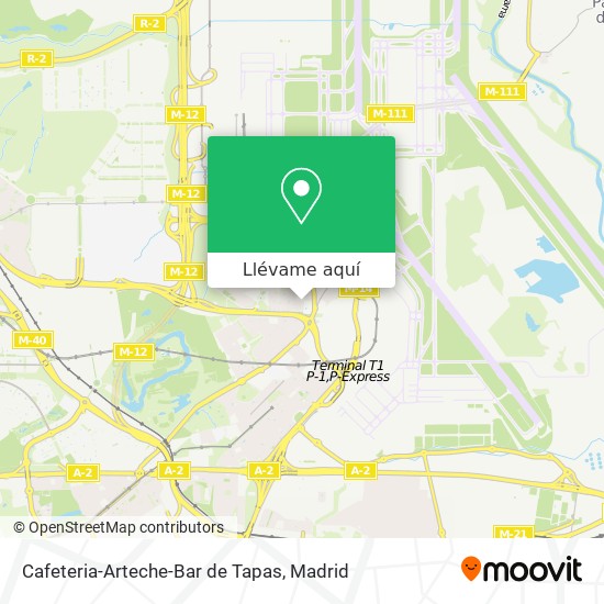 Mapa Cafeteria-Arteche-Bar de Tapas