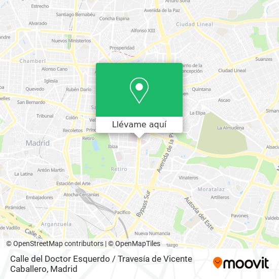 Mapa Calle del Doctor Esquerdo / Travesía de Vicente Caballero