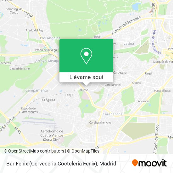 Mapa Bar Fénix (Cerveceria Cocteleria Fenix)