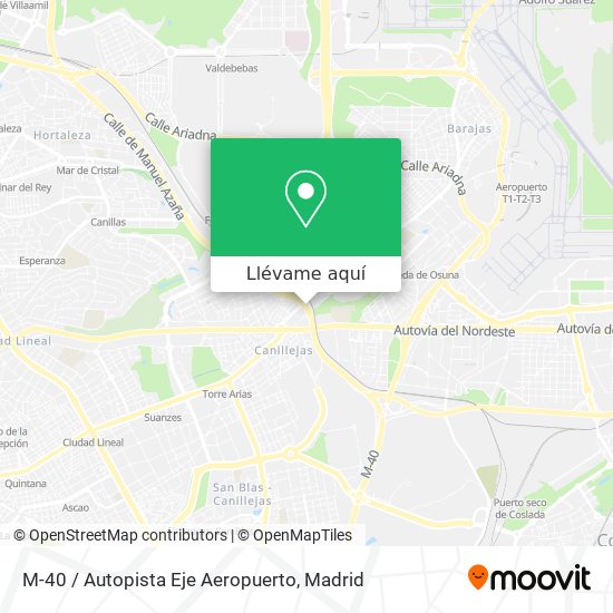 Mapa M-40 / Autopista Eje Aeropuerto