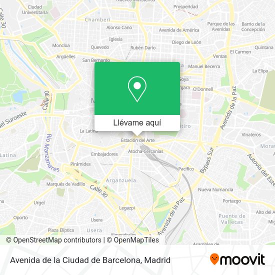 Mapa Avenida de la Ciudad de Barcelona
