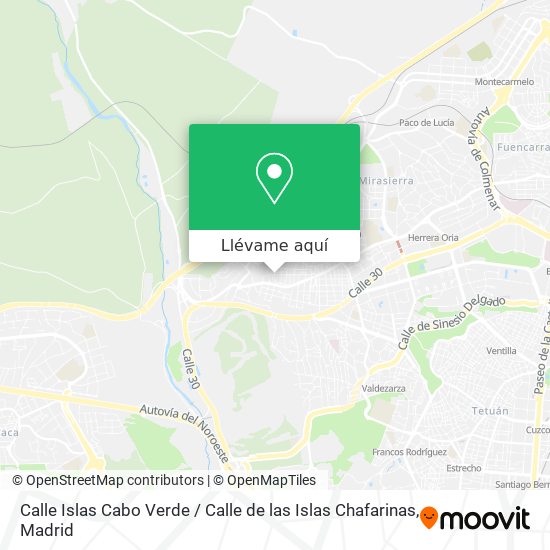 Mapa Calle Islas Cabo Verde / Calle de las Islas Chafarinas
