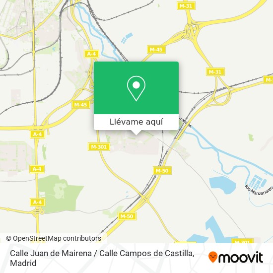 Mapa Calle Juan de Mairena / Calle Campos de Castilla