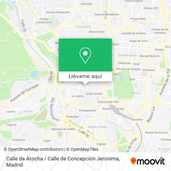 Mapa Calle de Atocha / Calle de Concepción Jerónima