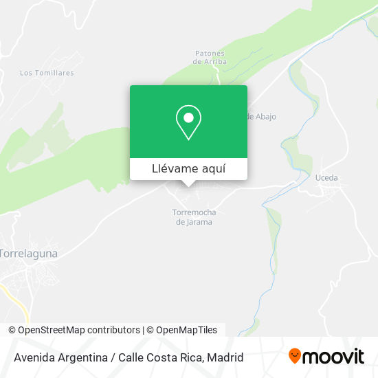 Mapa Avenida Argentina / Calle Costa Rica