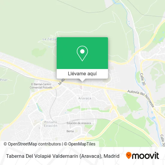 Mapa Taberna Del Volapié Valdemarín (Aravaca)