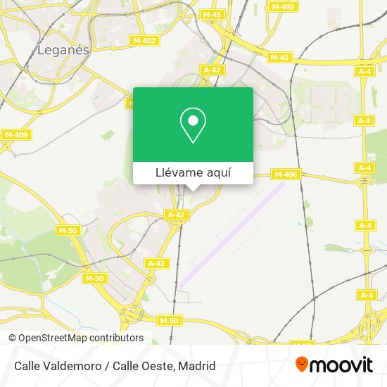 Mapa Calle Valdemoro / Calle Oeste