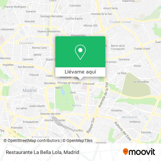 Mapa Restaurante La Bella Lola