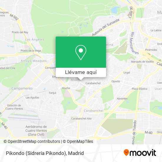 Mapa Pikondo (Sidrería Pikondo)