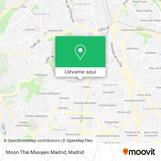 Mapa Moon Thai Masajes Madrid