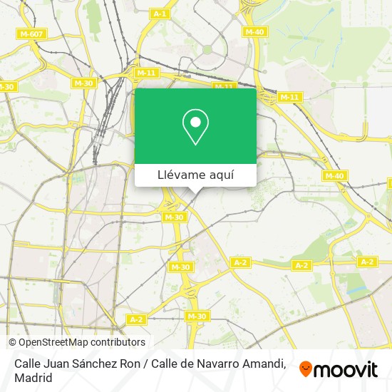 Mapa Calle Juan Sánchez Ron / Calle de Navarro Amandi
