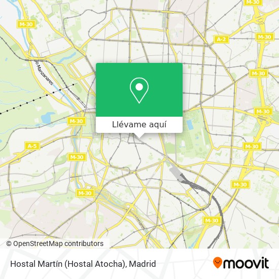 Mapa Hostal Martín (Hostal Atocha)