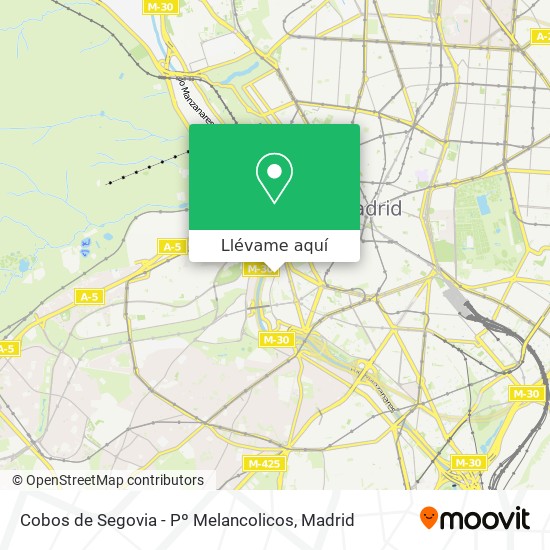 Mapa Cobos de Segovia - Pº Melancolicos