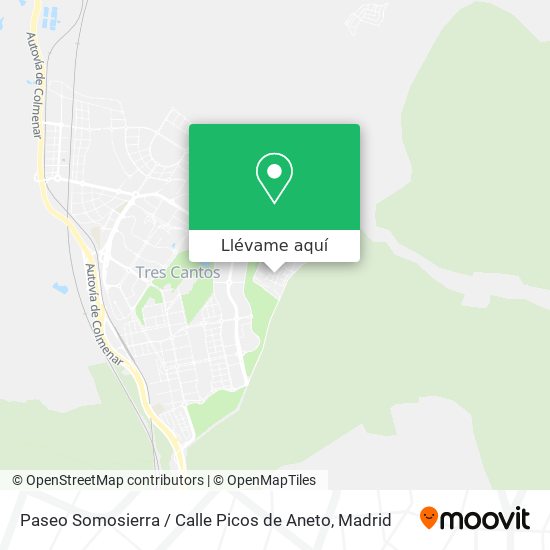 Mapa Paseo Somosierra / Calle Picos de Aneto