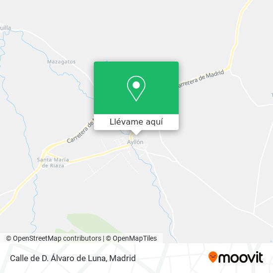 Mapa Calle de D. Álvaro de Luna