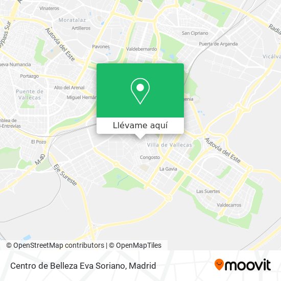 Mapa Centro de Belleza Eva Soriano
