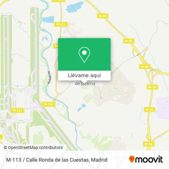 Mapa M-113 / Calle Ronda de las Cuestas