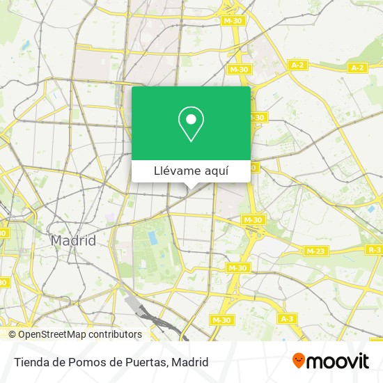 Mapa Tienda de Pomos de Puertas