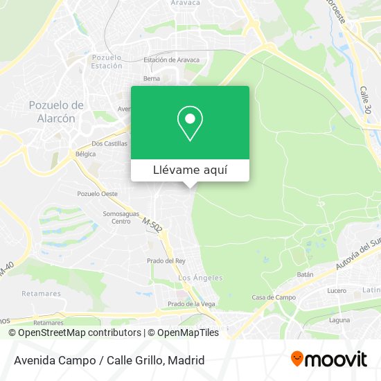 Mapa Avenida Campo / Calle Grillo