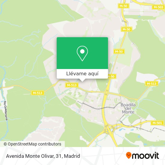 Mapa Avenida Monte Olivar, 31