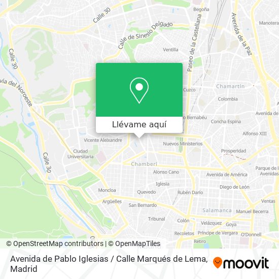 Mapa Avenida de Pablo Iglesias / Calle Marqués de Lema