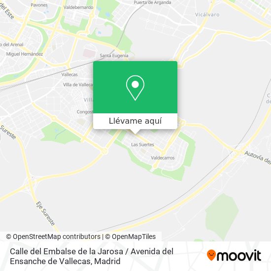 Mapa Calle del Embalse de la Jarosa / Avenida del Ensanche de Vallecas