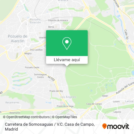 Mapa Carretera de Somosaguas / V.C. Casa de Campo