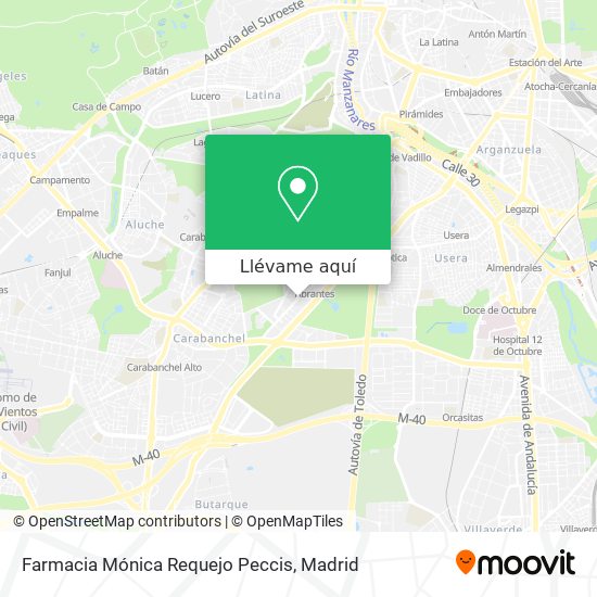 Mapa Farmacia Mónica Requejo Peccis