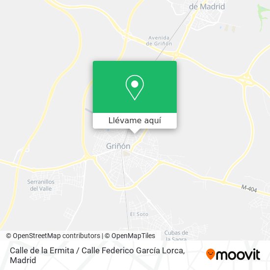 Mapa Calle de la Ermita / Calle Federico García Lorca