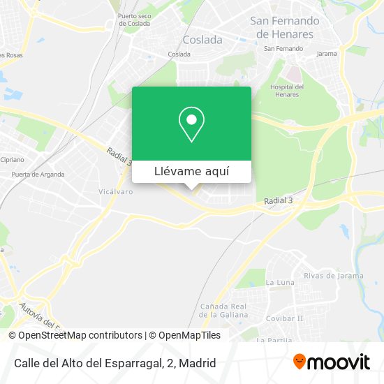 Mapa Calle del Alto del Esparragal, 2