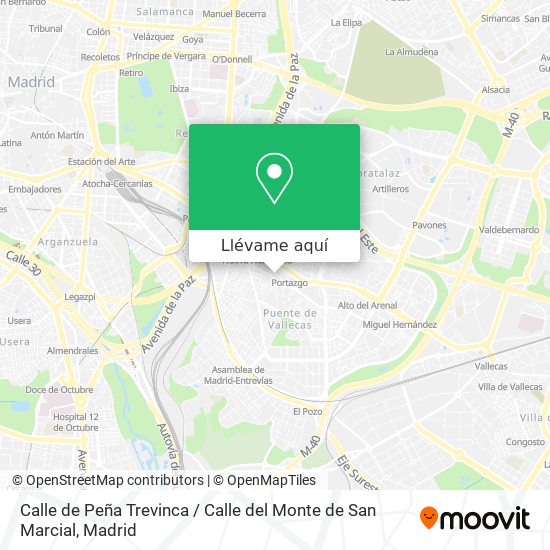 Mapa Calle de Peña Trevinca / Calle del Monte de San Marcial