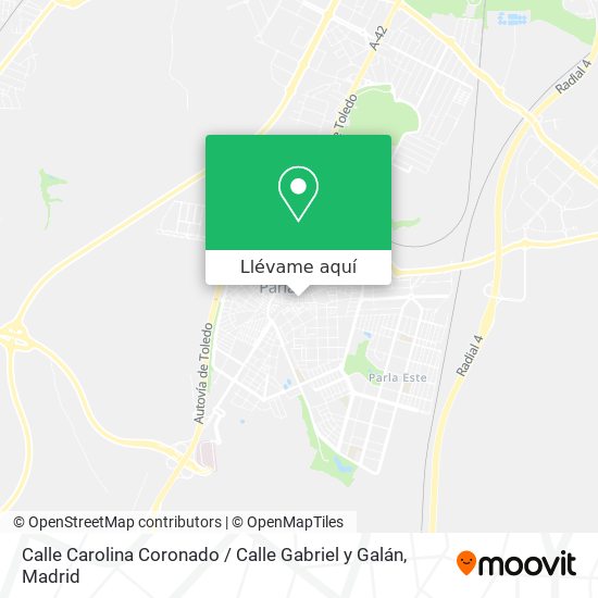 Mapa Calle Carolina Coronado / Calle Gabriel y Galán