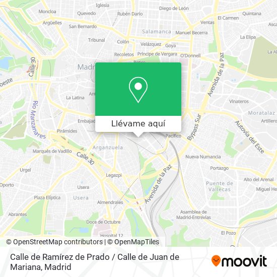 Mapa Calle de Ramírez de Prado / Calle de Juan de Mariana