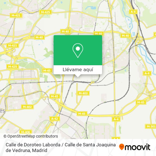 Mapa Calle de Doroteo Laborda / Calle de Santa Joaquina de Vedruna