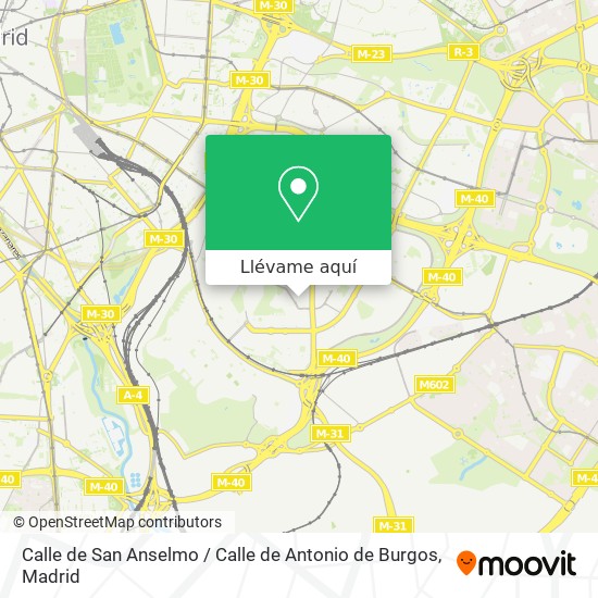 Mapa Calle de San Anselmo / Calle de Antonio de Burgos