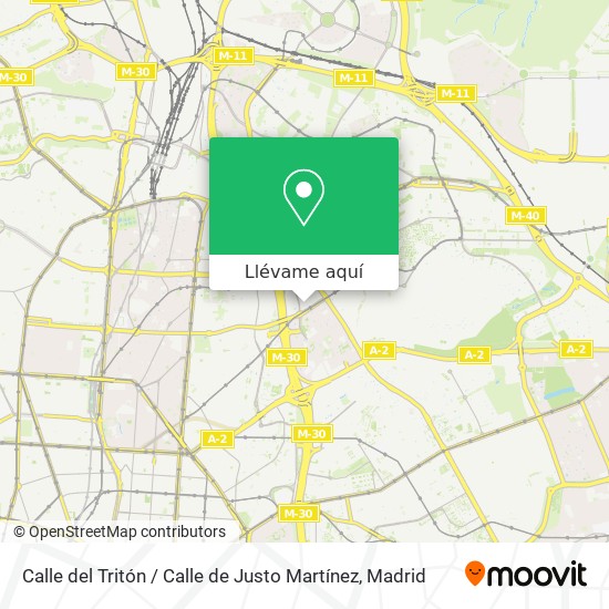 Mapa Calle del Tritón / Calle de Justo Martínez