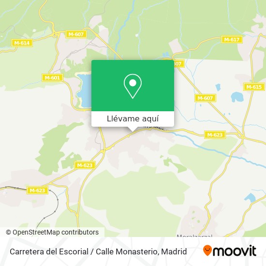 Mapa Carretera del Escorial / Calle Monasterio