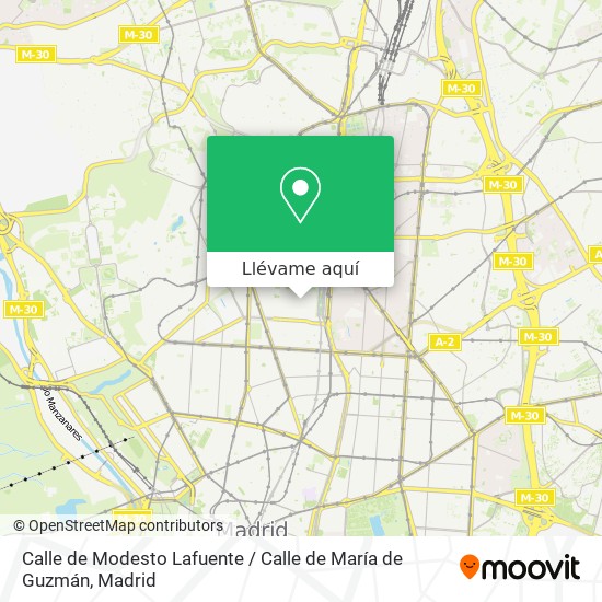 Mapa Calle de Modesto Lafuente / Calle de María de Guzmán
