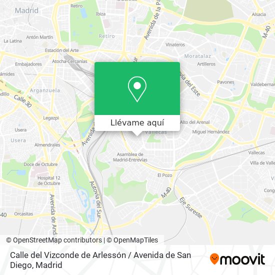 Mapa Calle del Vizconde de Arlessón / Avenida de San Diego