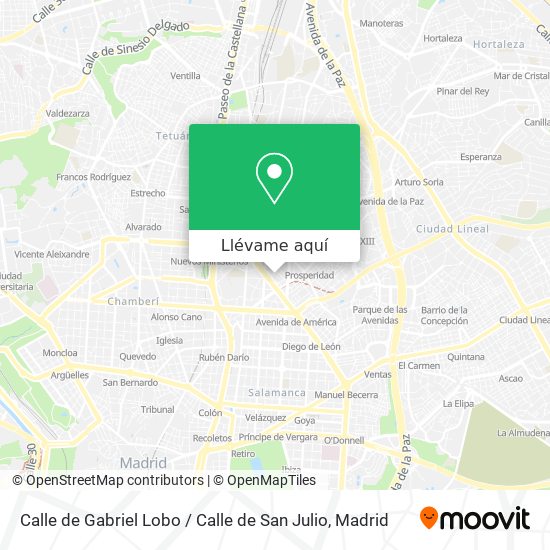 Mapa Calle de Gabriel Lobo / Calle de San Julio