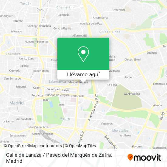 Mapa Calle de Lanuza / Paseo del Marqués de Zafra