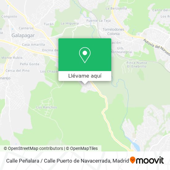 Mapa Calle Peñalara / Calle Puerto de Navacerrada