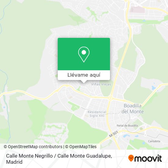 Mapa Calle Monte Negrillo / Calle Monte Guadalupe