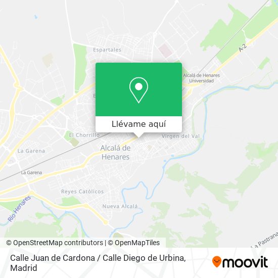 Mapa Calle Juan de Cardona / Calle Diego de Urbina