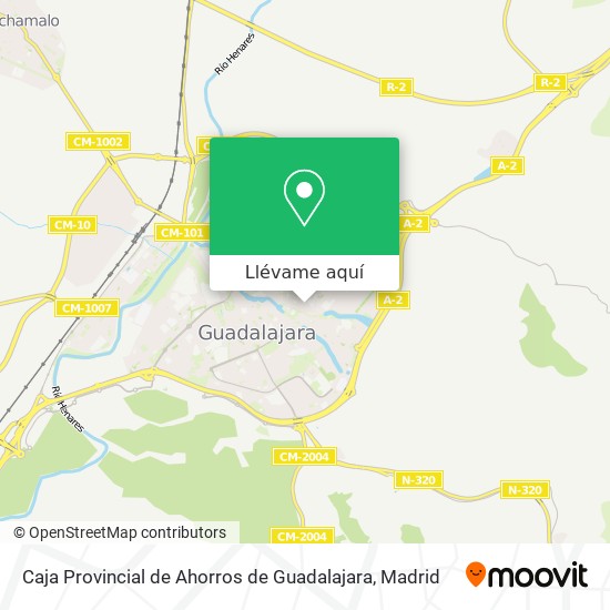 Mapa Caja Provincial de Ahorros de Guadalajara