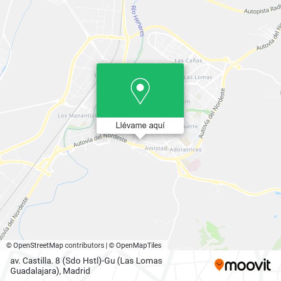 Mapa av. Castilla. 8 (Sdo Hstl)-Gu (Las Lomas Guadalajara)