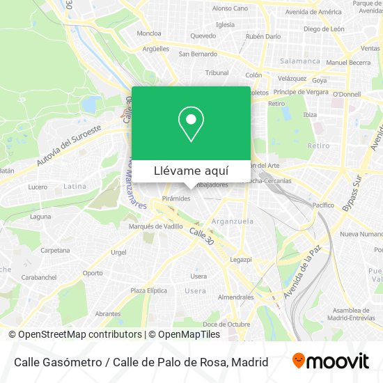 Mapa Calle Gasómetro / Calle de Palo de Rosa
