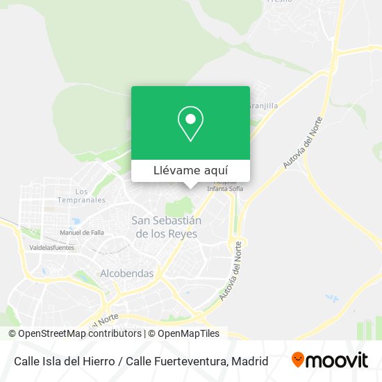 Mapa Calle Isla del Hierro / Calle Fuerteventura