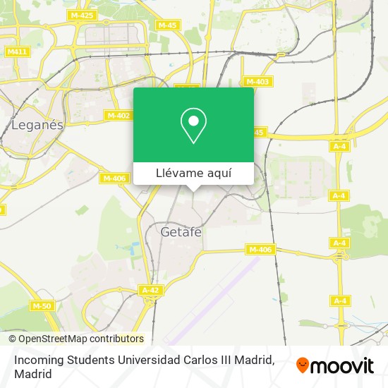 Mapa Incoming Students Universidad Carlos III Madrid