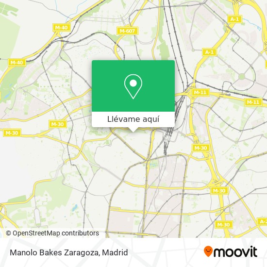 Mapa Manolo Bakes Zaragoza